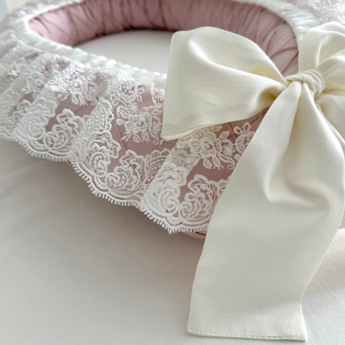 Protecție somn – Baby Nest Classic roz (7)